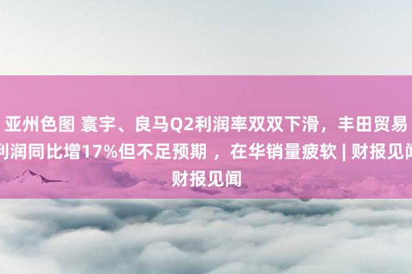 亚州色图 寰宇、良马Q2利润率双双下滑，丰田贸易利润同比增17%但不足预期 ，在华销量疲软 | 财报见闻