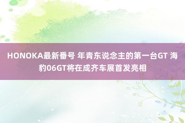 HONOKA最新番号 年青东说念主的第一台GT 海豹06GT将在成齐车展首发亮相