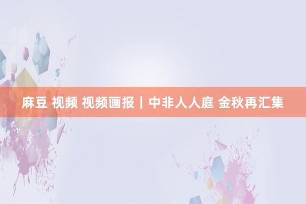 麻豆 视频 视频画报｜中非人人庭 金秋再汇集