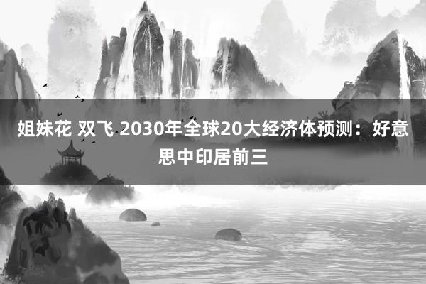 姐妹花 双飞 2030年全球20大经济体预测：好意思中印居前三